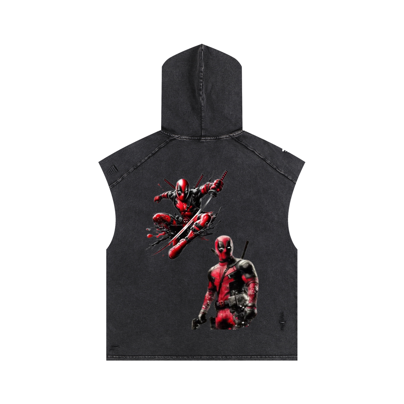 Snow Washed Boxy Hooded Tank Top