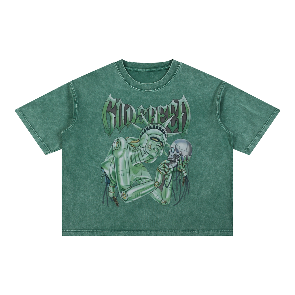 Mineral Wash Boxy Cotton T-Shirt