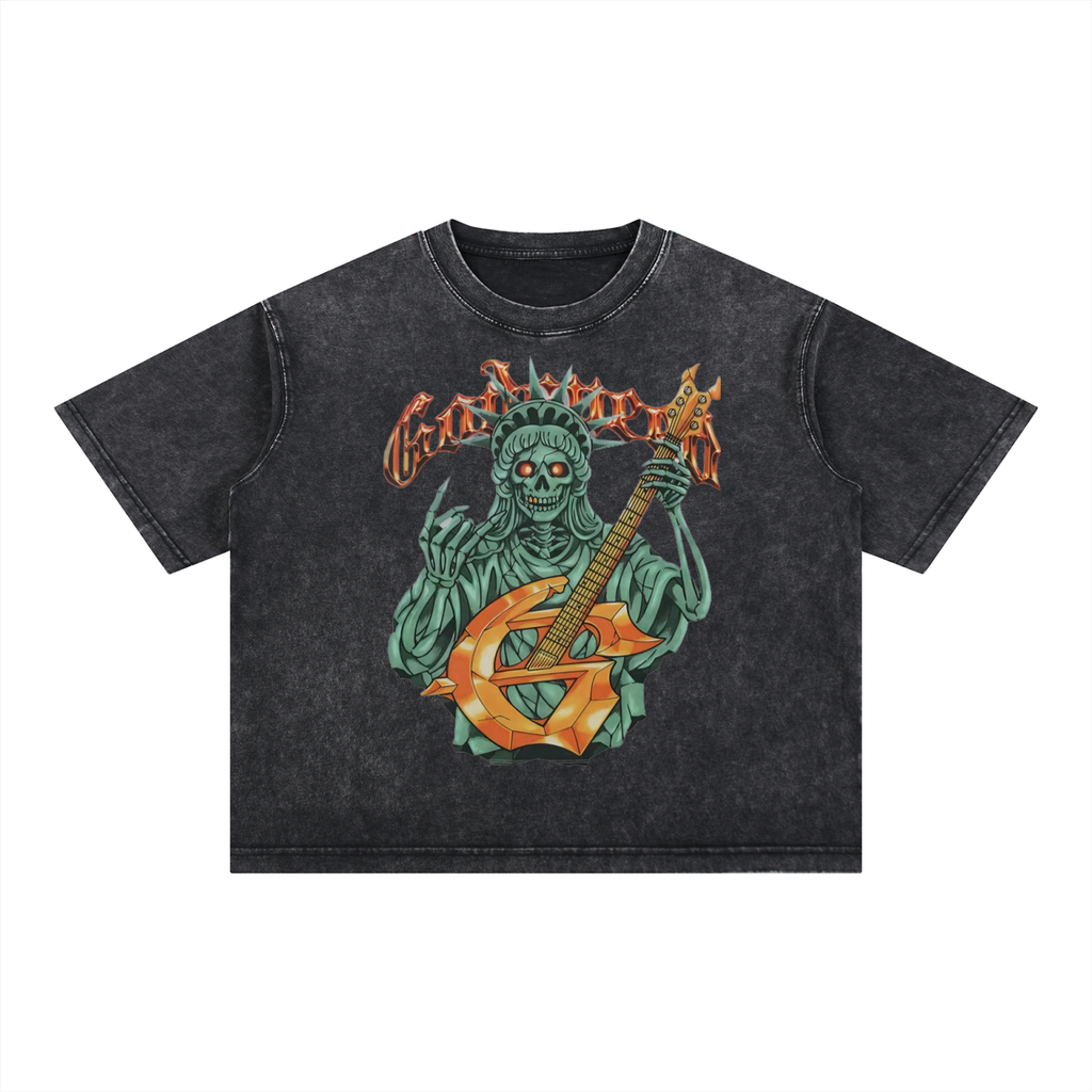 Mineral Wash Boxy Cotton T-Shirt