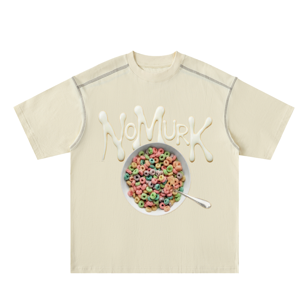 Oversized Contrast-Stitched Cotton Tee