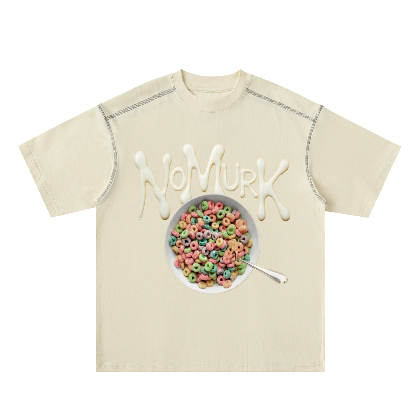 Oversized Contrast-Stitched Cotton Tee