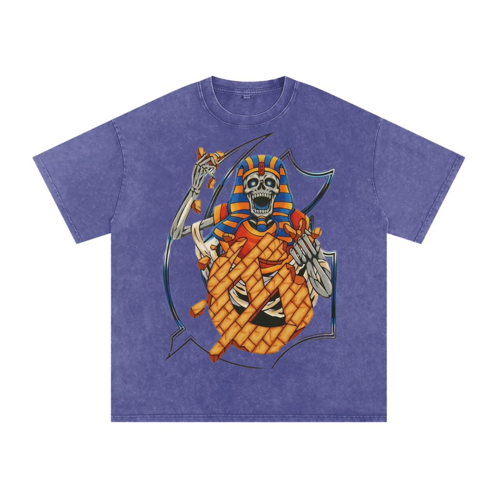 Snow Washed Oversized Cotton T-Shirt