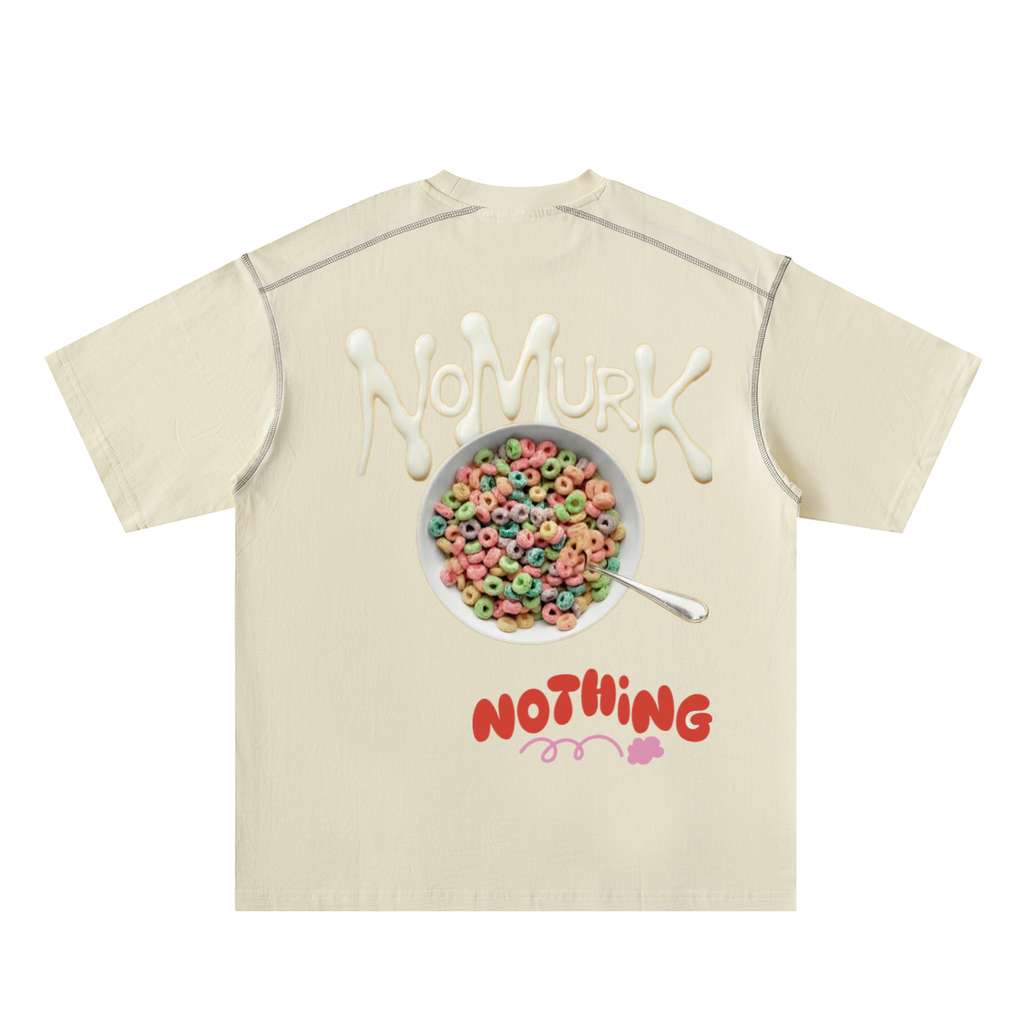 Oversized Contrast-Stitched Cotton Tee