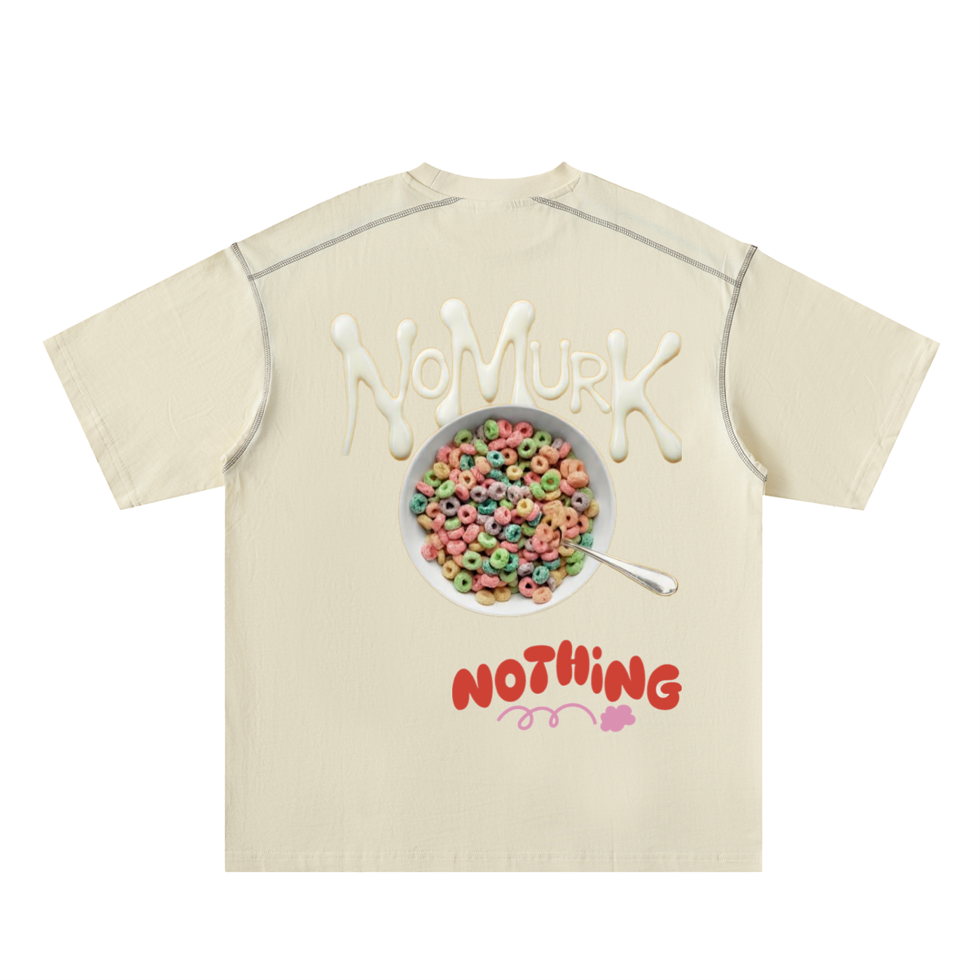 Oversized Contrast-Stitched Cotton Tee