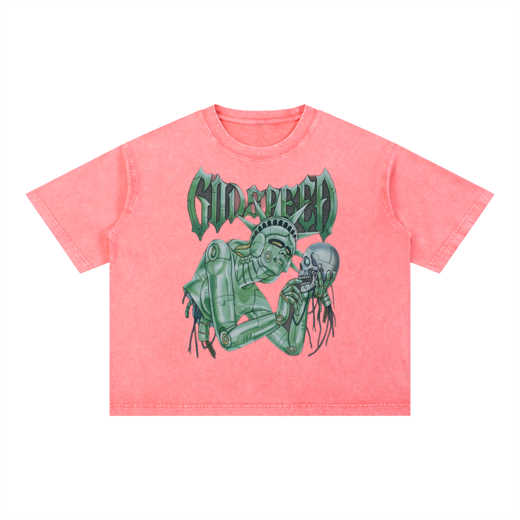Mineral Wash Boxy Cotton T-Shirt