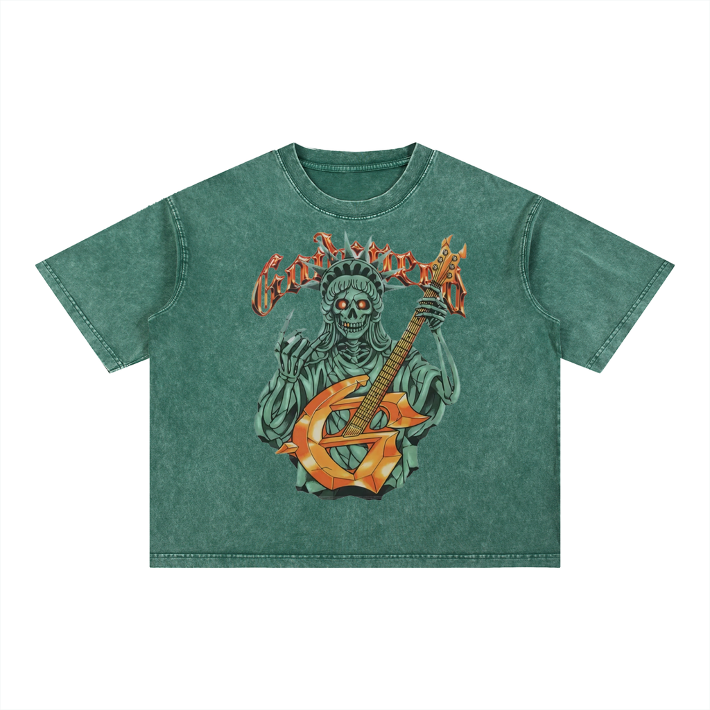 Mineral Wash Boxy Cotton T-Shirt