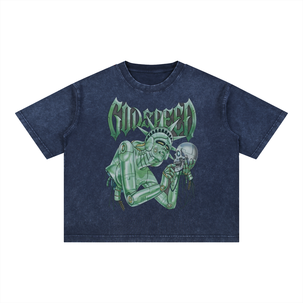 Mineral Wash Boxy Cotton T-Shirt