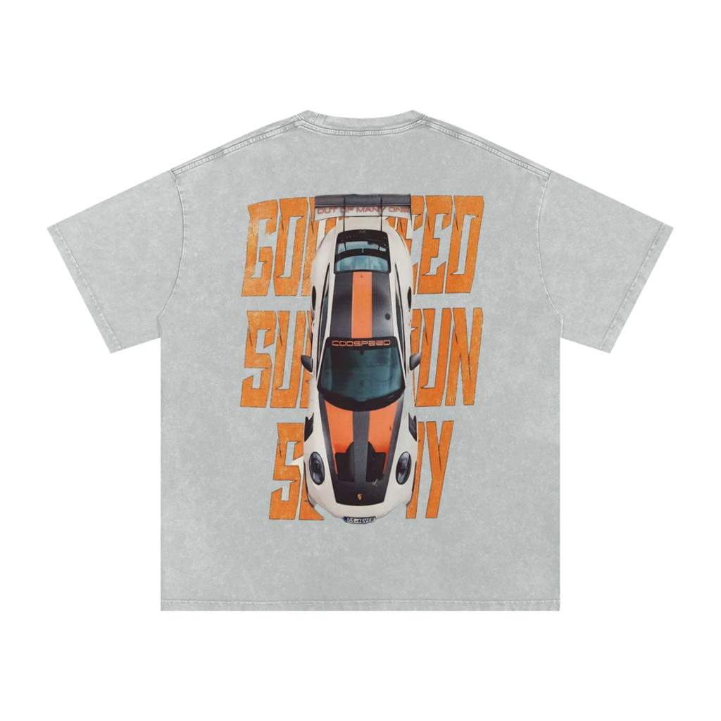 Snow Washed Oversized Cotton T-Shirt