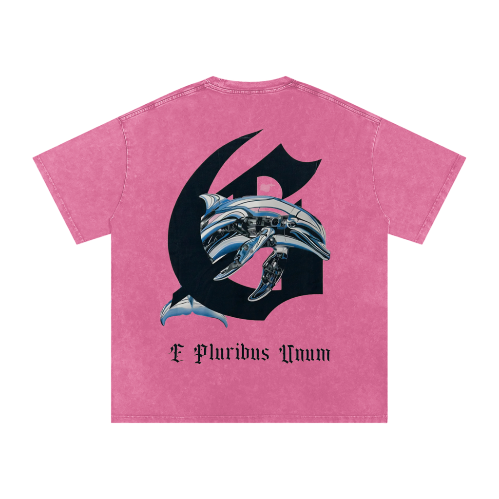 Snow Washed Oversized Cotton T-Shirt
