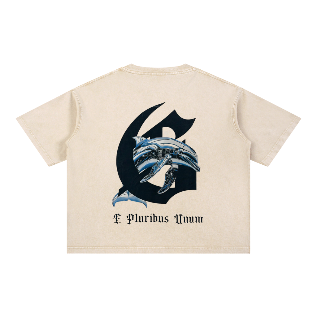 Mineral Wash Boxy Cotton T-Shirt