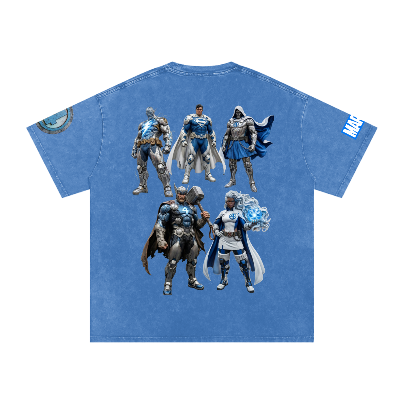 Snow Washed Oversized Cotton T-Shirt
