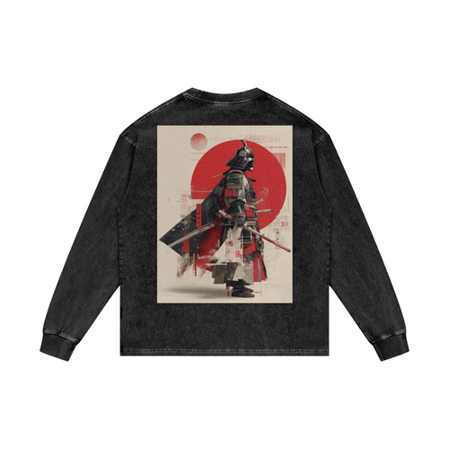 Acid Wash Oversize Long Sleeve T-Shirt