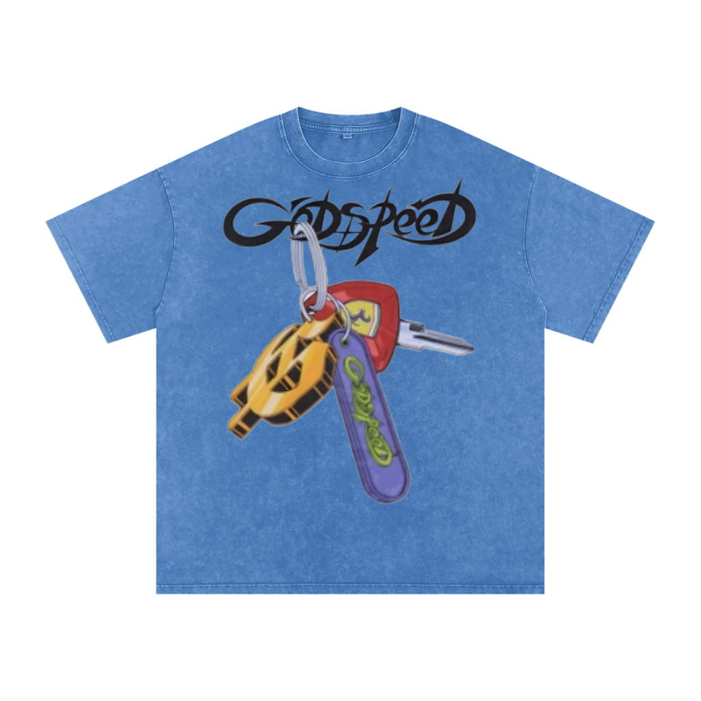 Snow Washed Oversized Cotton T-Shirt