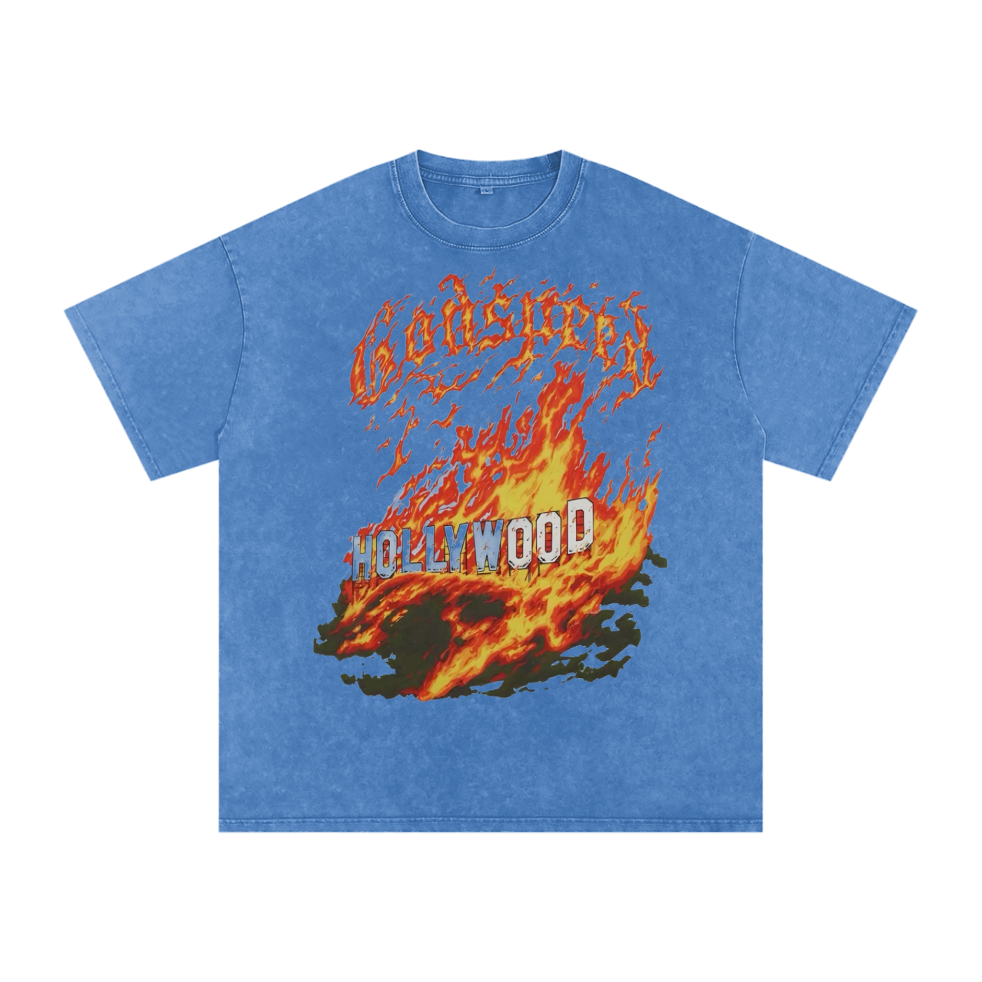 Snow Washed Oversized Cotton T-Shirt