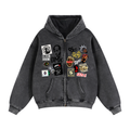 Zip-Through Boxy Fleece Hoodie