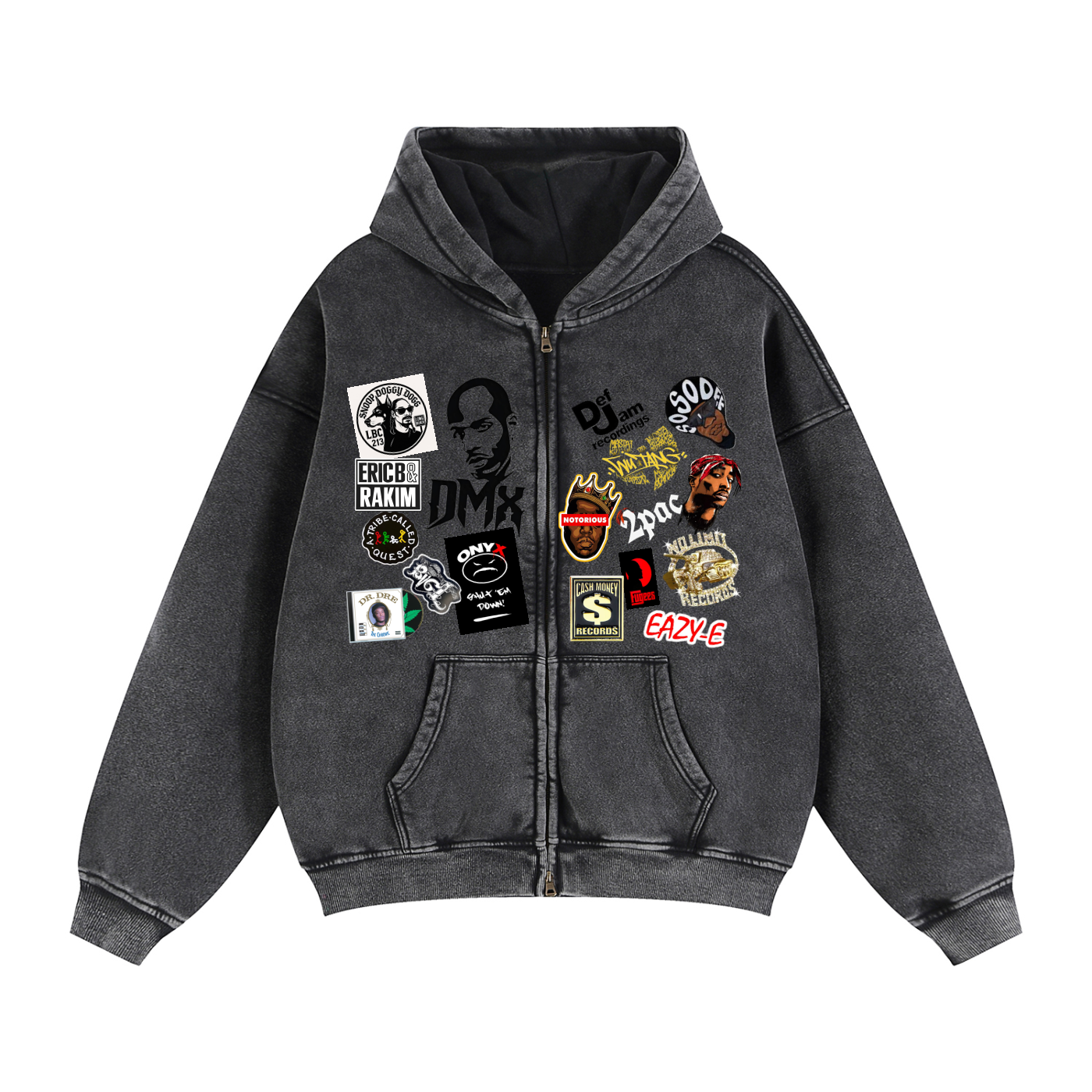 Zip-Through Boxy Fleece Hoodie