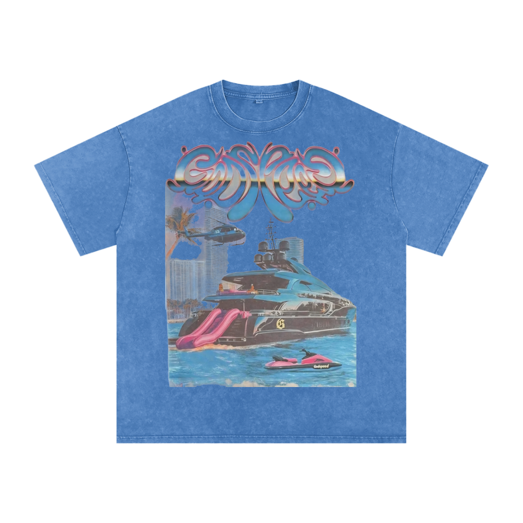 Snow Washed Oversized Cotton T-Shirt