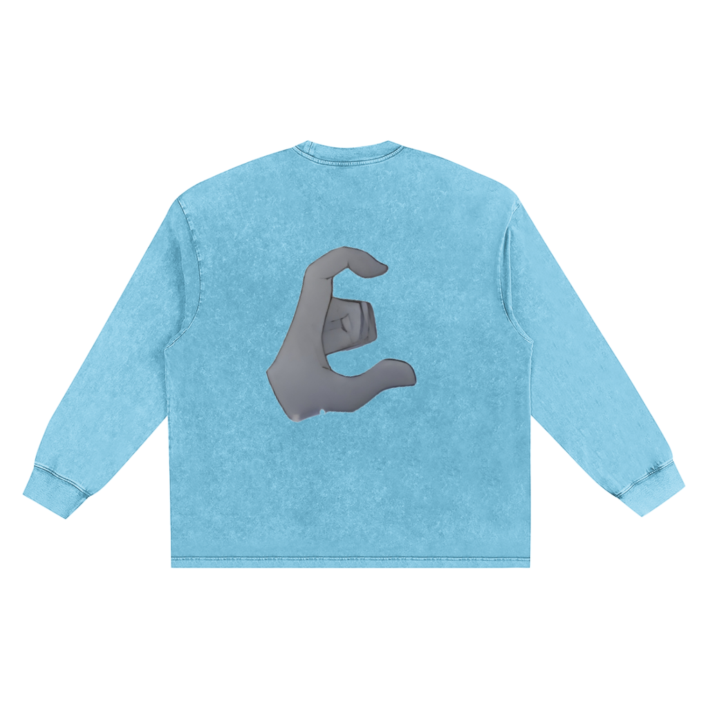 Snow Washed Frayed Edge T-Shirt