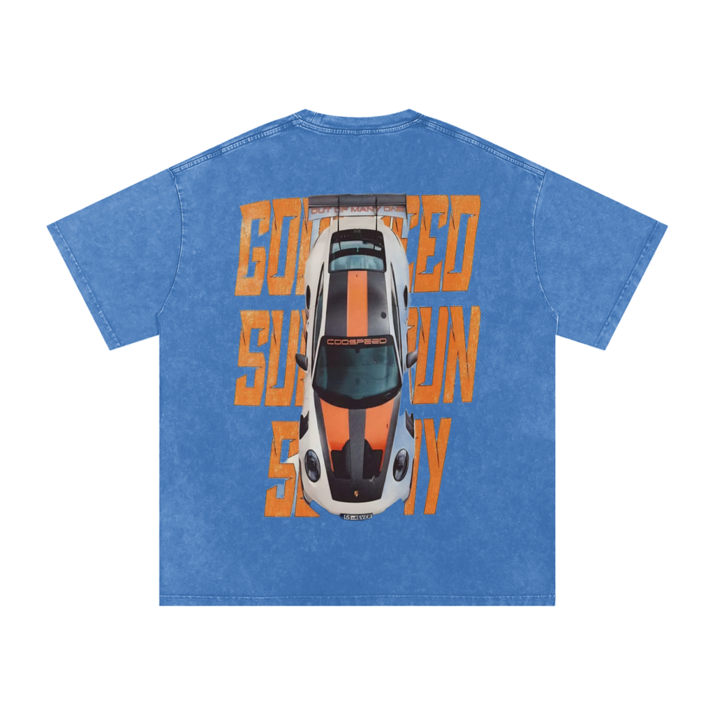 Snow Washed Oversized Cotton T-Shirt